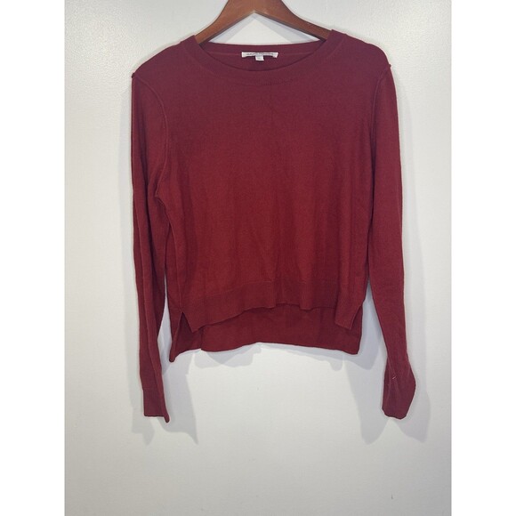 Autumn Cashmere Red High Low Sweater, size L Trendy Classic Career Office - Picture 1 of 9